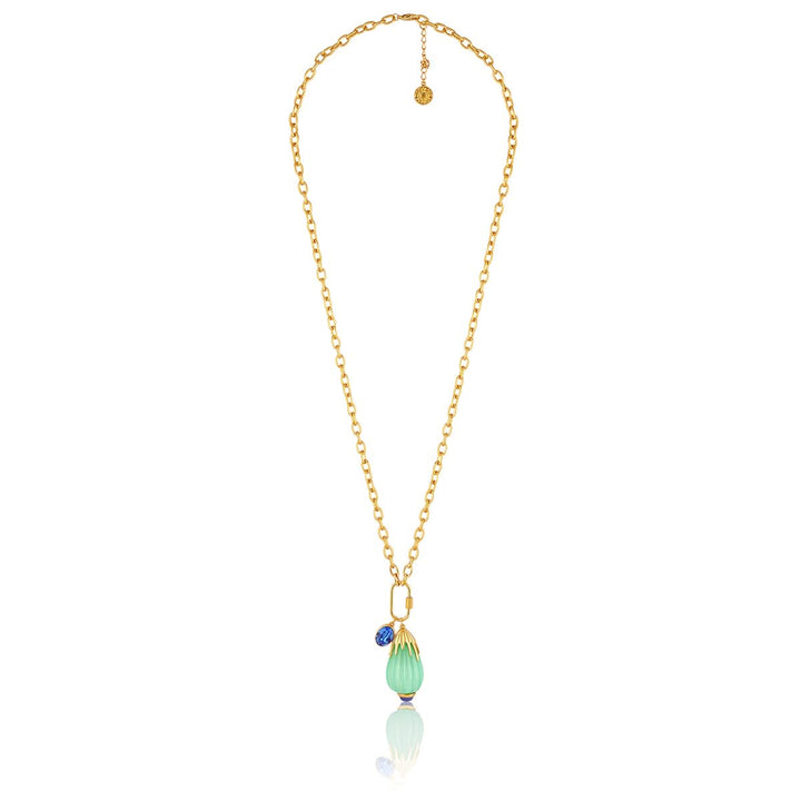 Blue Corundum Chain Necklace