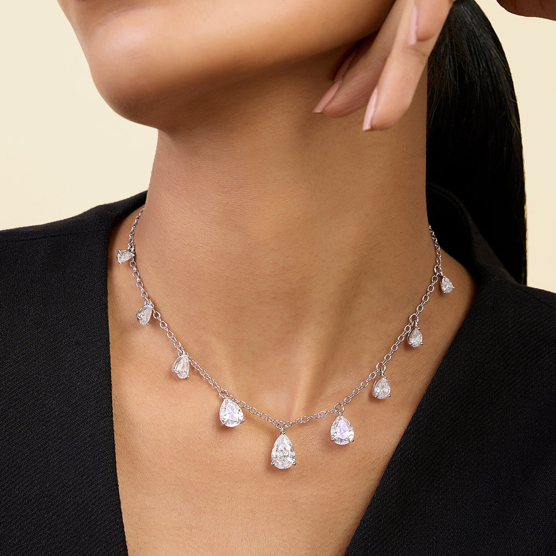 Diamond Drip Stationed Choker