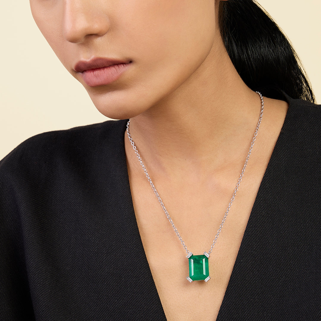 Emerald Cut Statement Pendant