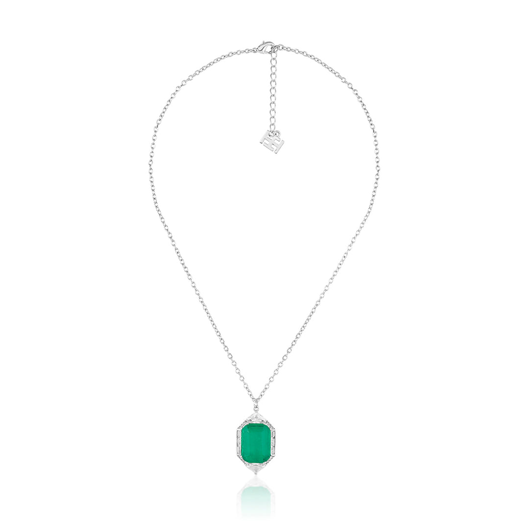 Doublet Dark Emerald Pendant