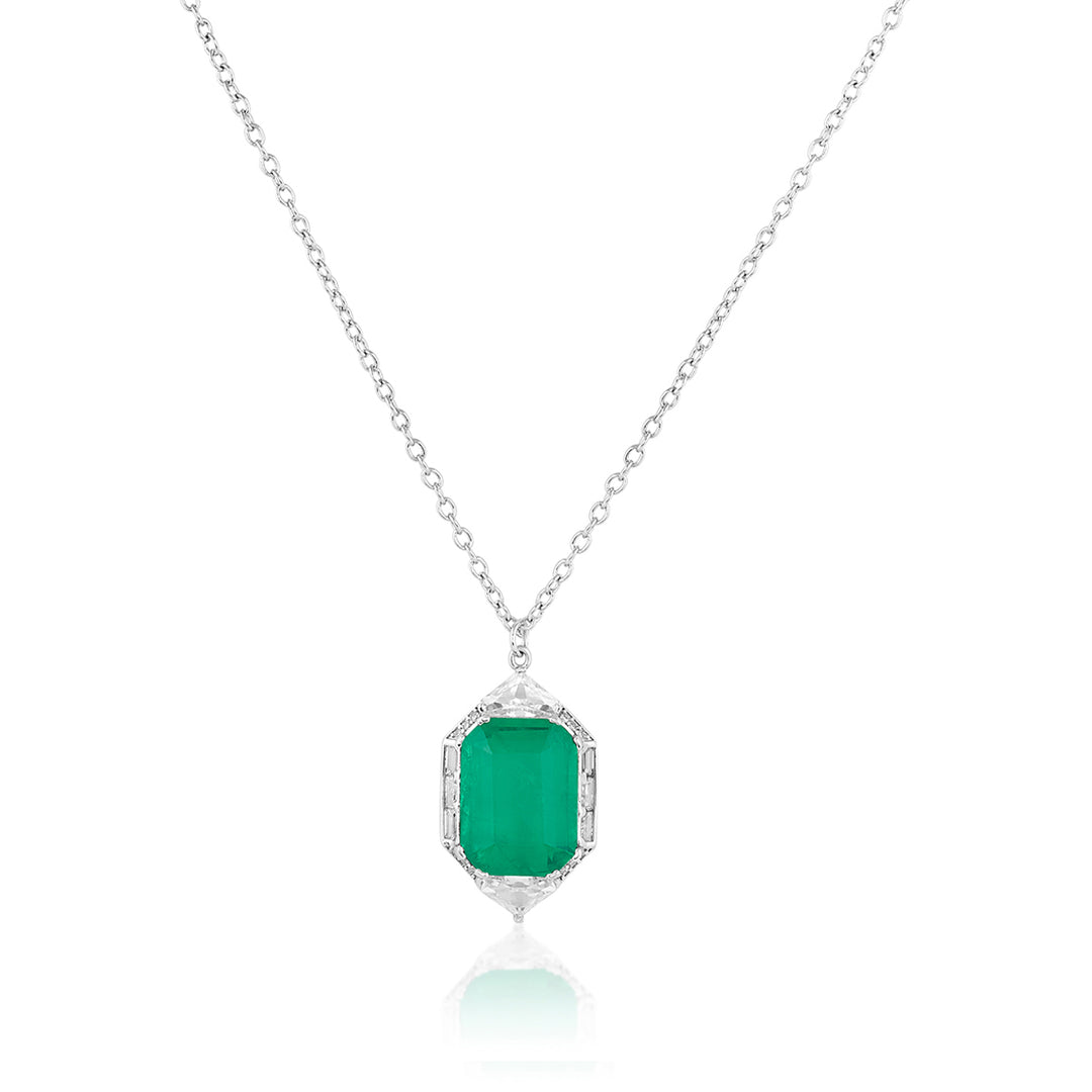 Doublet Dark Emerald Pendant