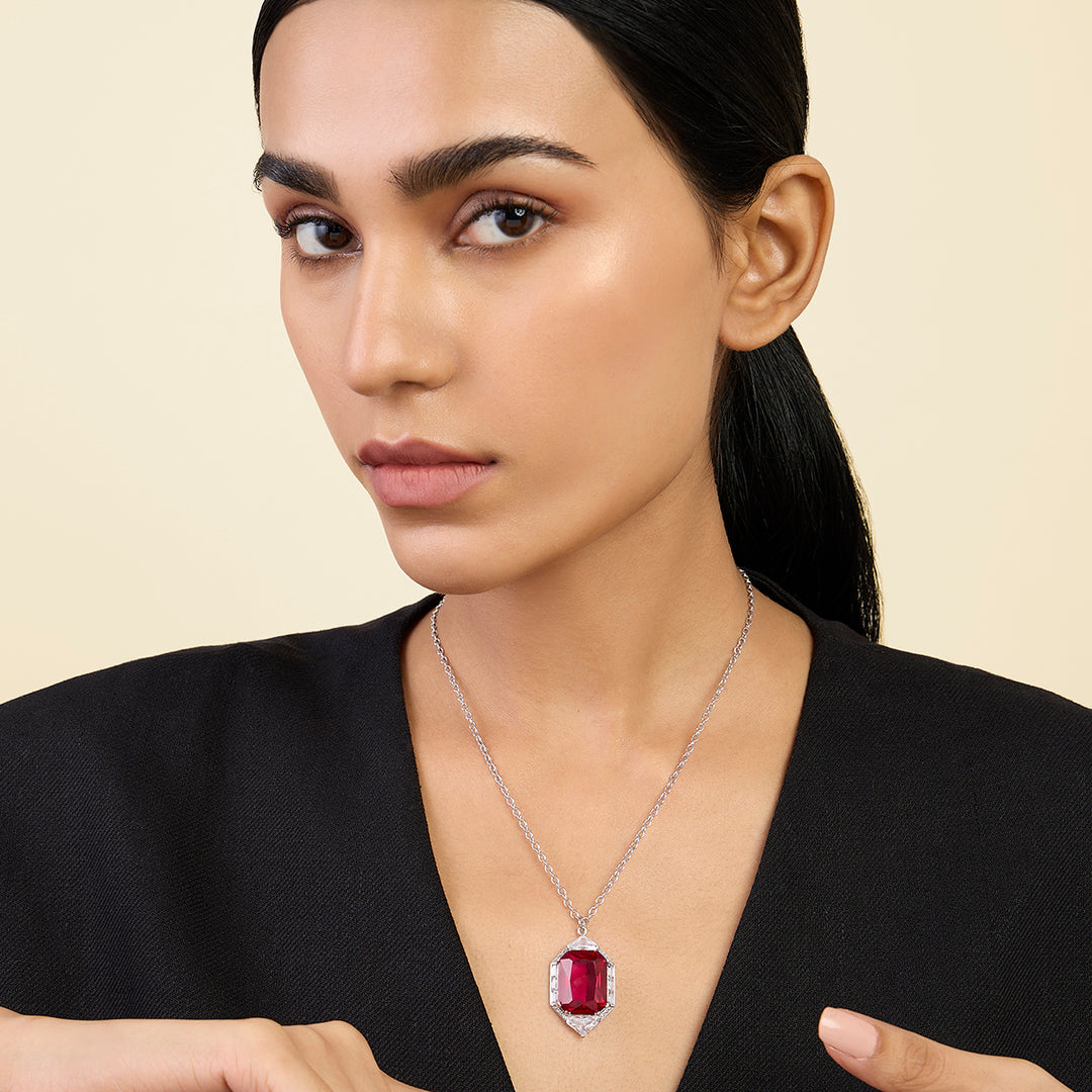 Ruby Corumdum Statement Pendant