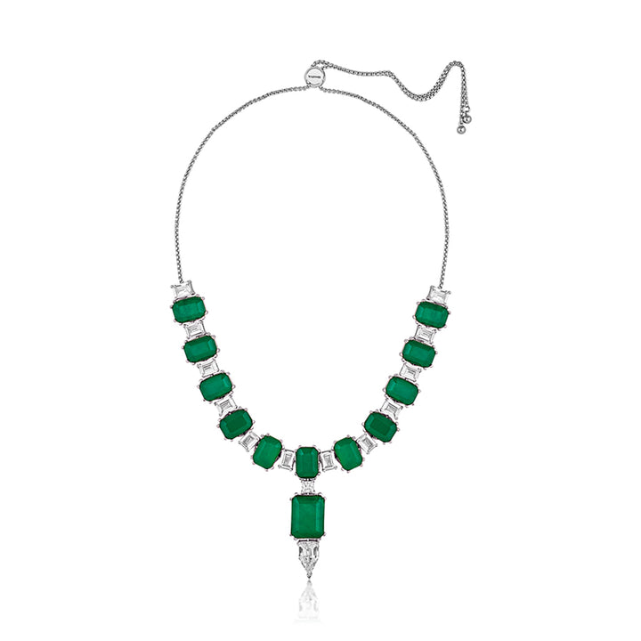 Doublet Dark Emerald Drop Choker