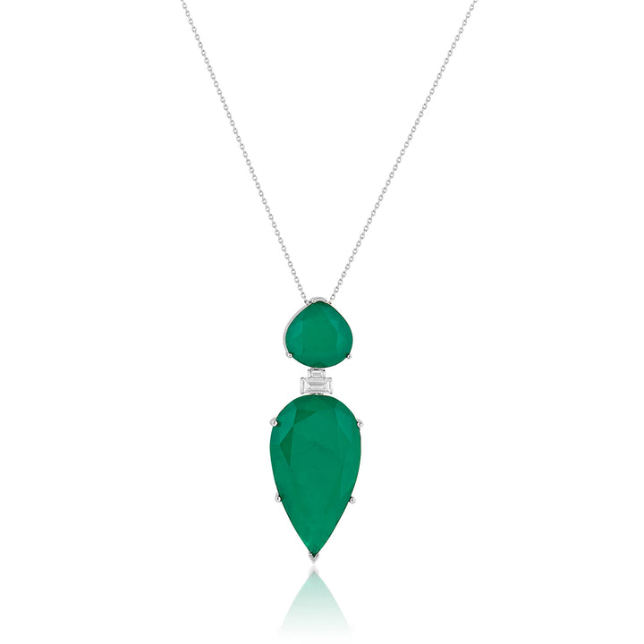 Pear Cut Emerald Pendant