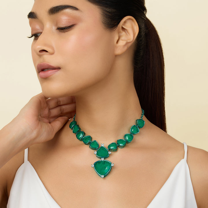 Emerald Regale Collar Necklace