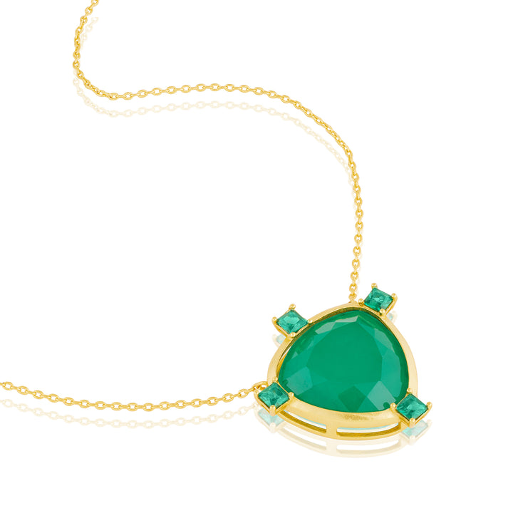 Emerald Mirros Layered Necklace