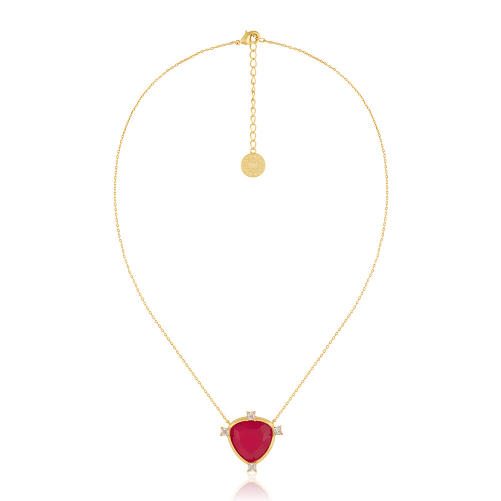 Ruby Mirros Layered Necklace