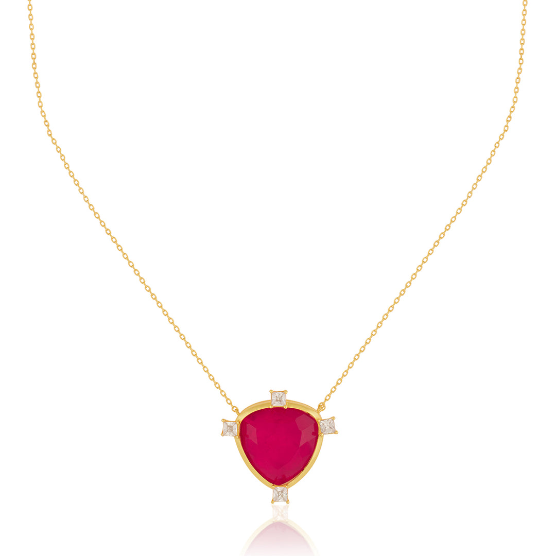 Ruby Mirros Layered Necklace