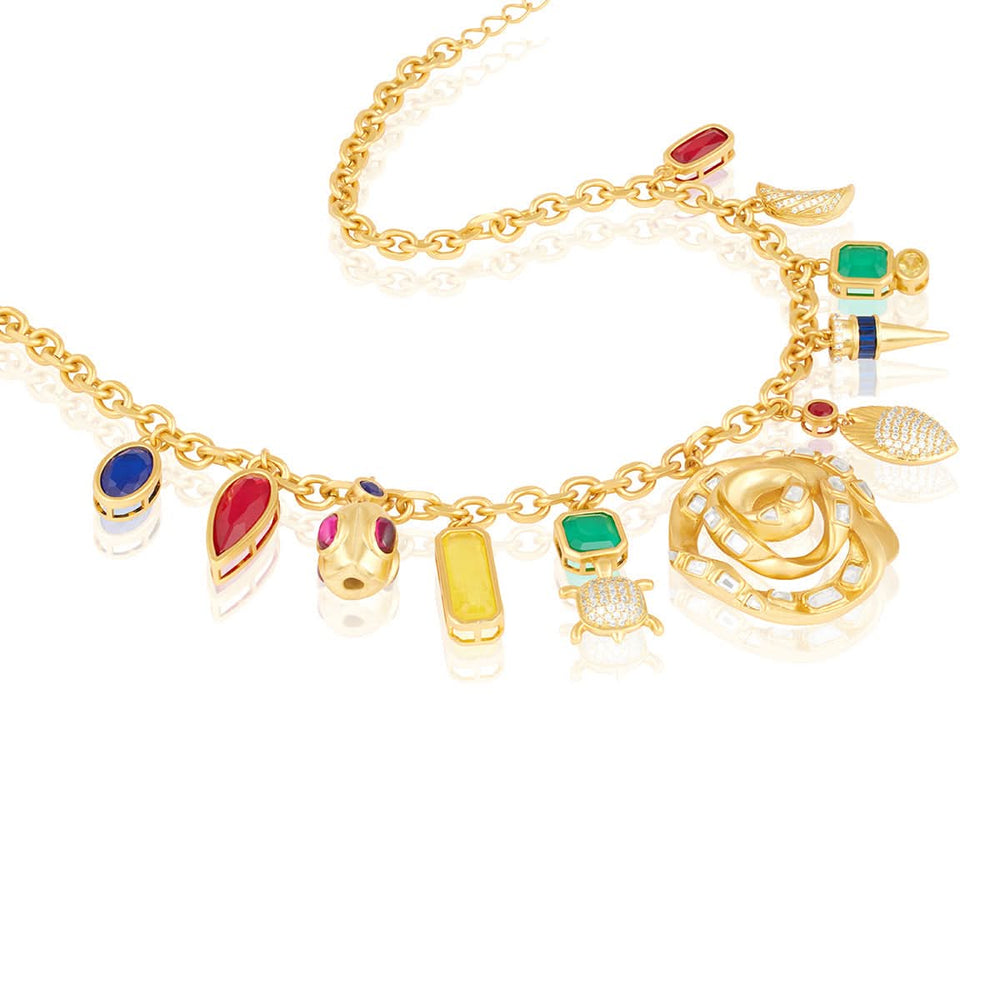 Gemstones Charm Necklace