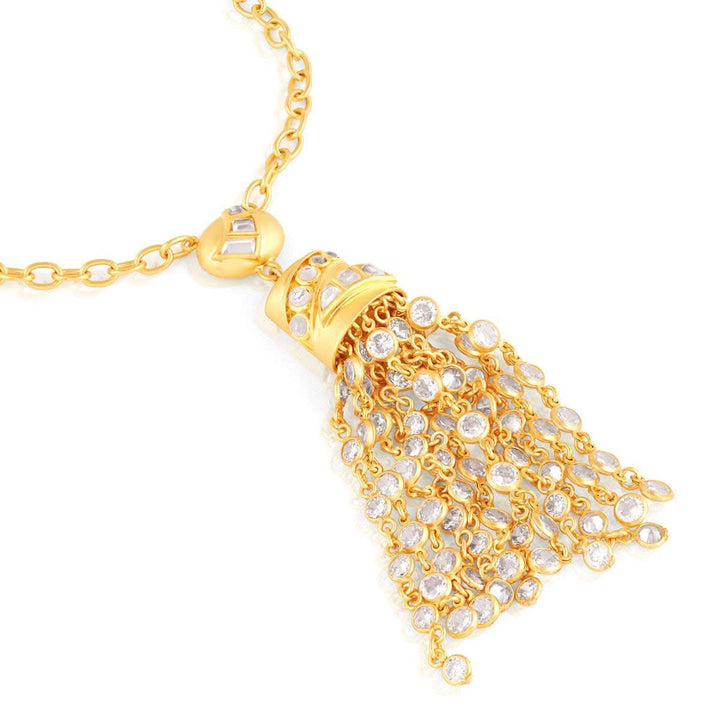 Emerald Tassels Necklace