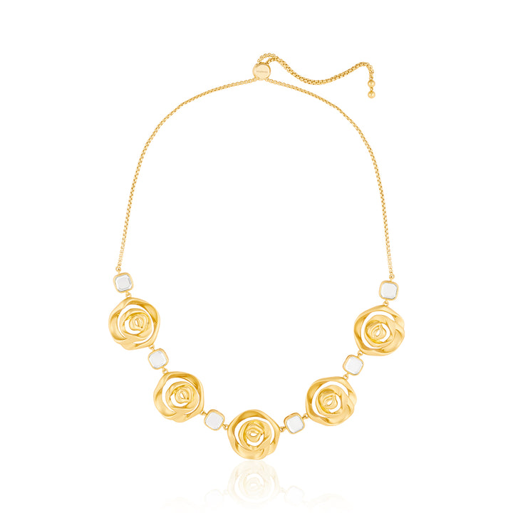 Festive Rosé Collar Necklace