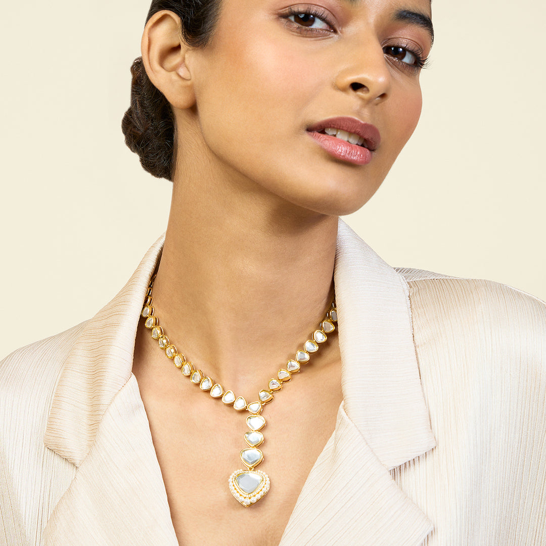 Maharani Mirror Y Necklace