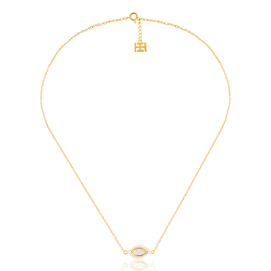 Rozana Mirror Moti Necklace