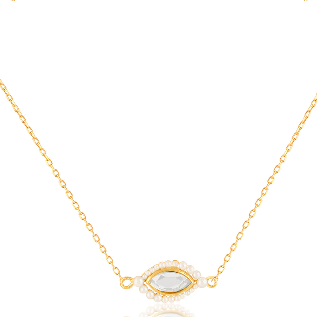 Rozana Mirror Moti Necklace