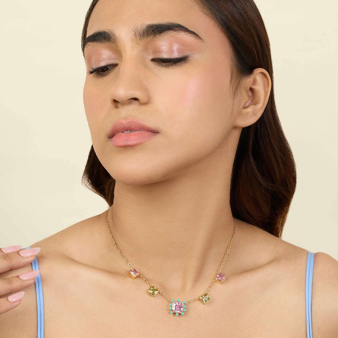 Neon Candy Charm Necklace