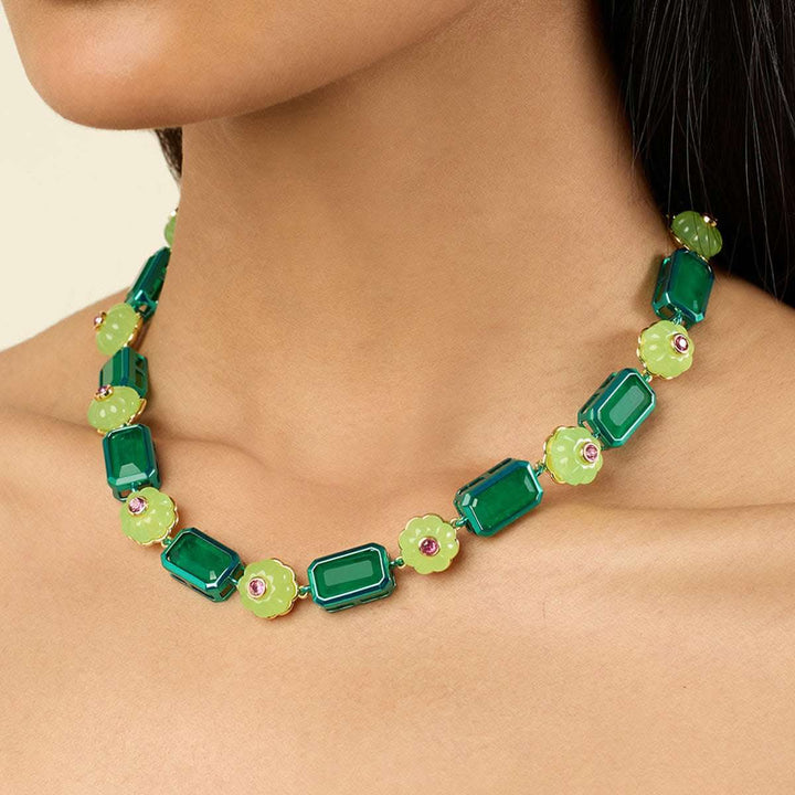 Verdant Bloom Statement Necklace