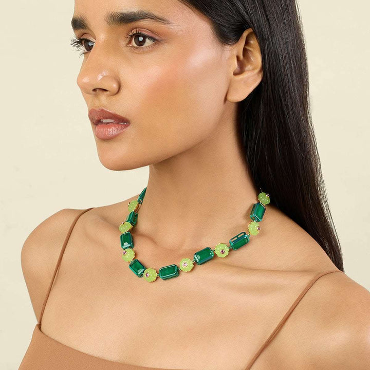Verdant Bloom Statement Necklace