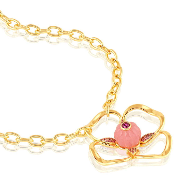 Rosé Glow Pendant Necklace