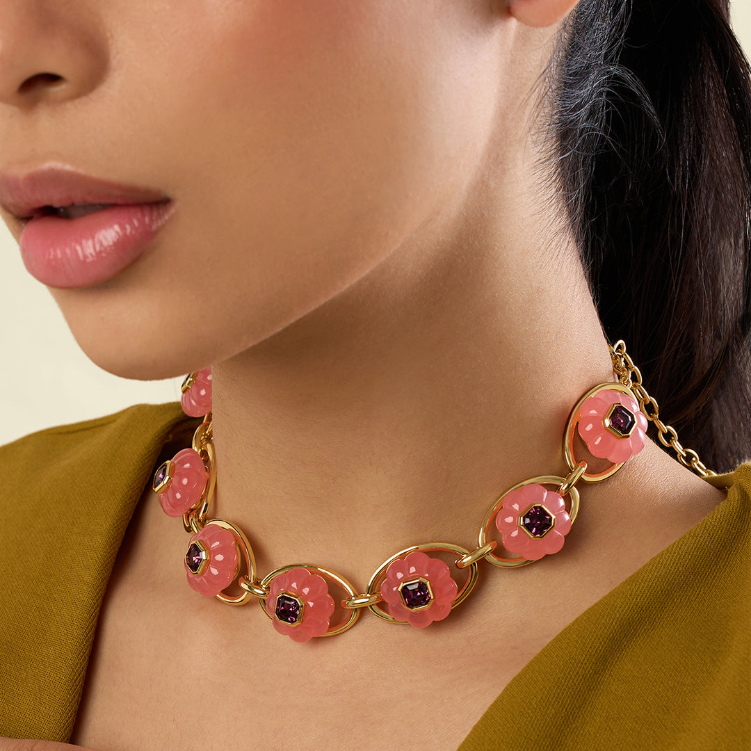 Rosé Enchantment Collar Necklace