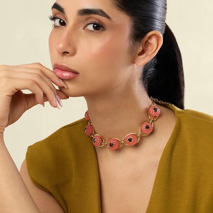 Rosé Enchantment Collar Necklace