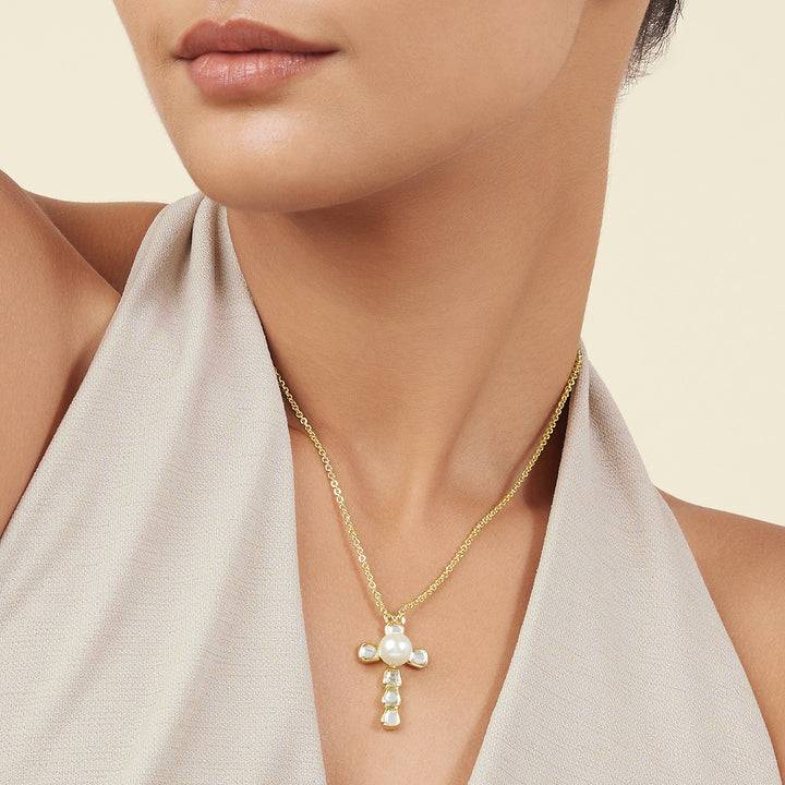 Art Deco Cross Pendant Neck