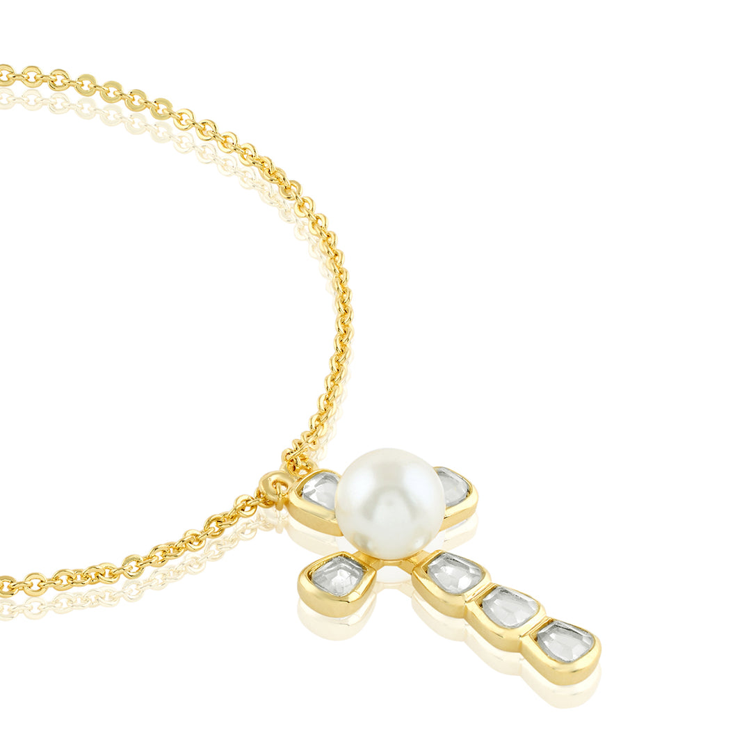 Art Deco Cross Pendant Neck