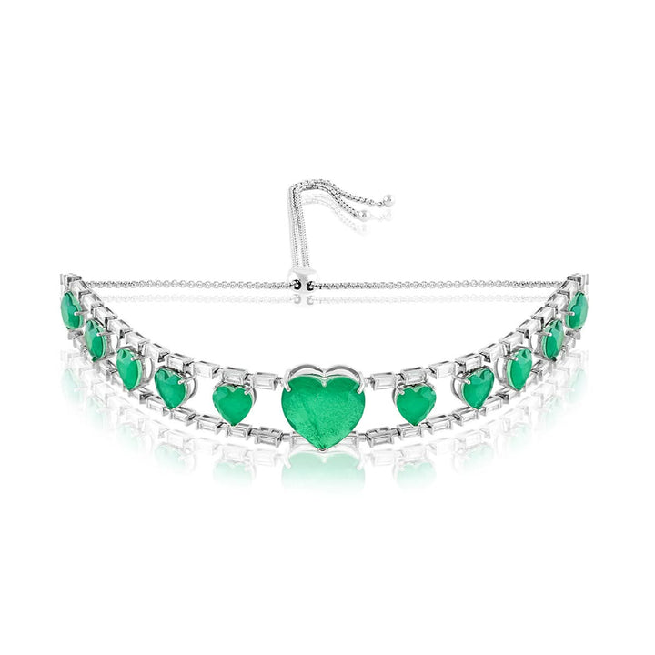 Emerald Heart Choker Necklace