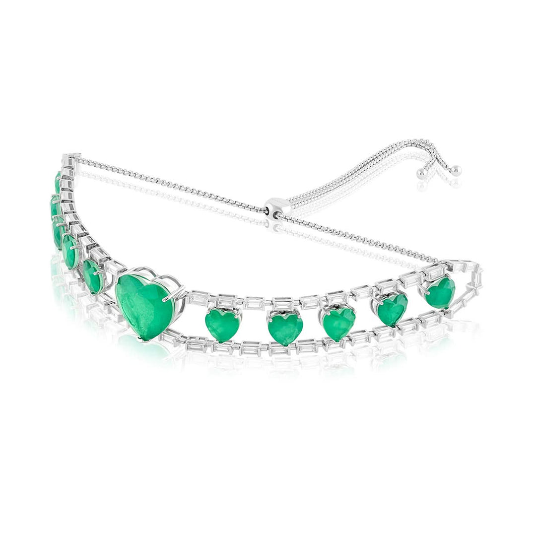 Emerald Heart Choker Necklace