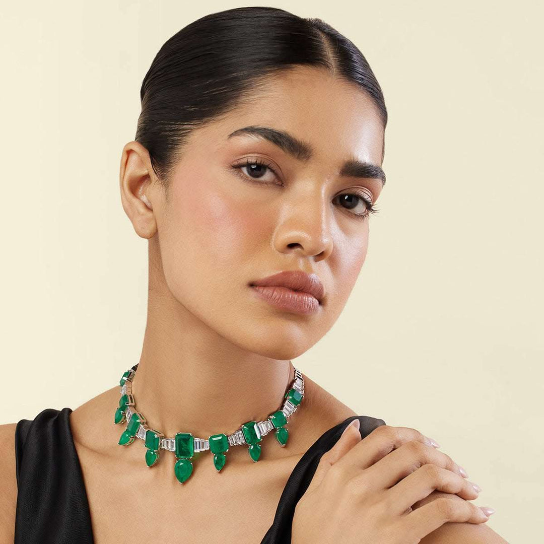Emerald Celestial Luxe Choker Necklace