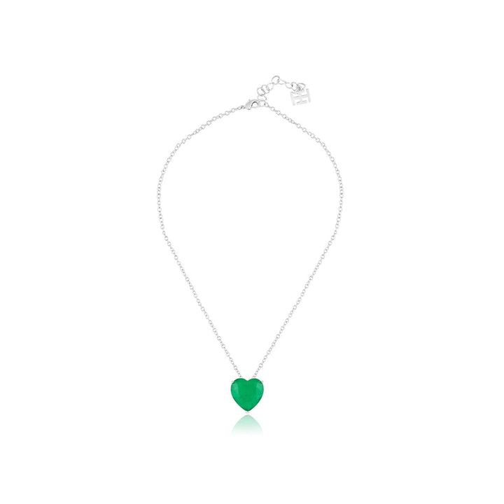 Green Heart Pendant Necklace