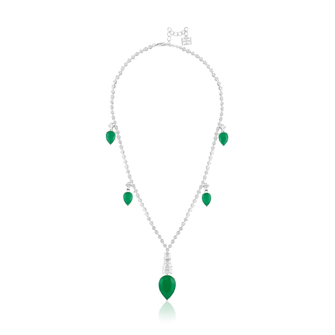 Emerald Radiance Long Necklace