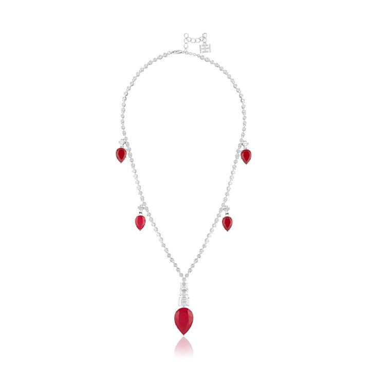 Ruby Radiance Long Necklace
