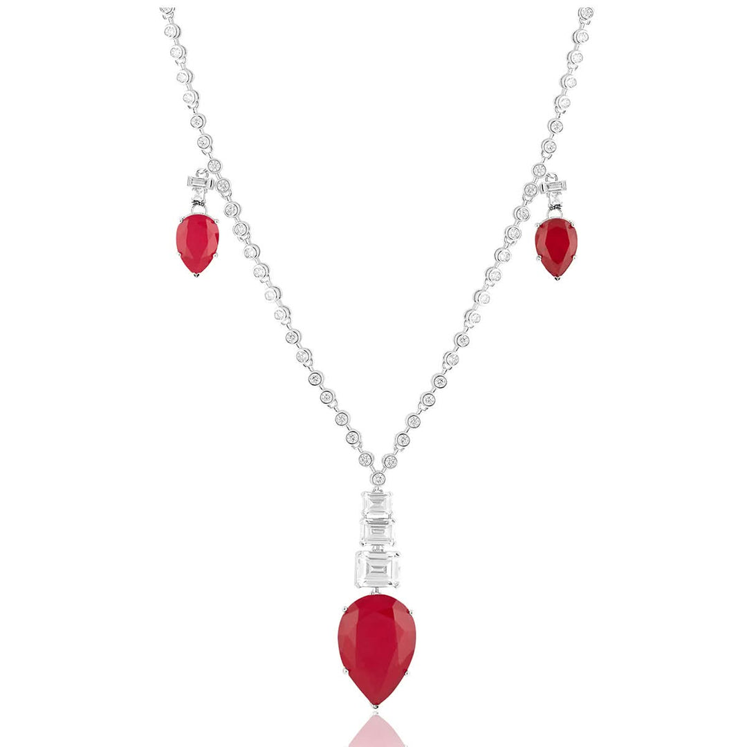 Ruby Radiance Long Necklace