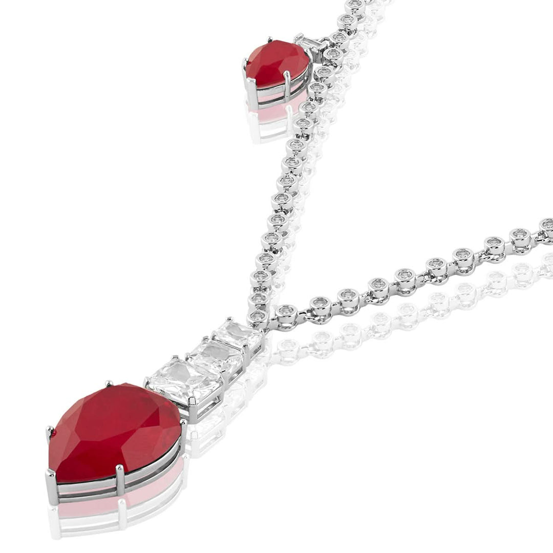 Ruby Radiance Long Necklace