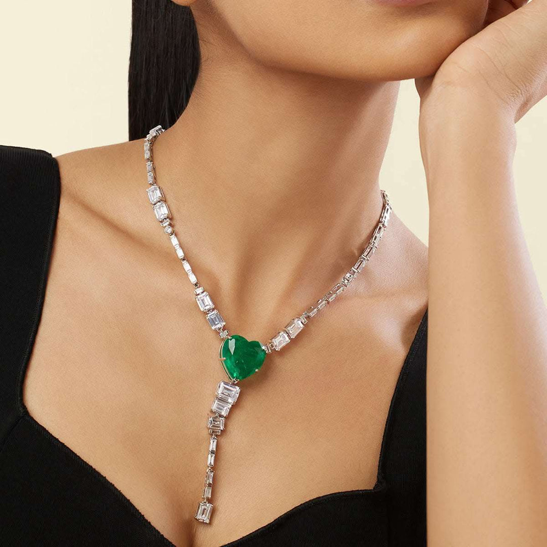 Buy Emerald Elegance Y Necklace Online - Main Image