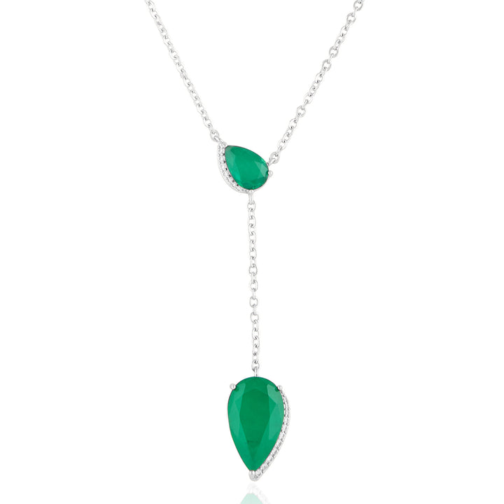 Lillian Emerald Y Necklace