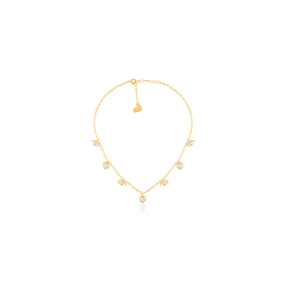 Cloudoria Stationed Choker In 18Kt Gold Plated