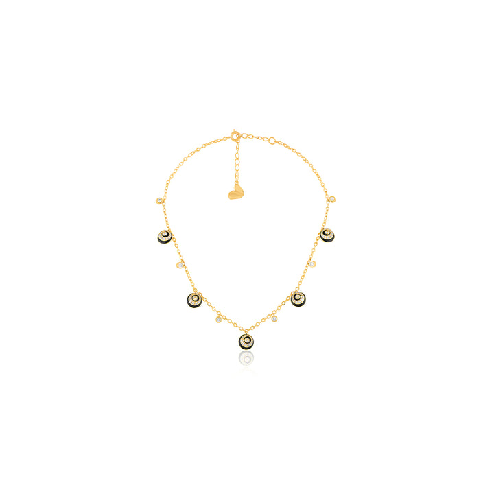 Solacea Charm Choker In 18Kt Gold Plated