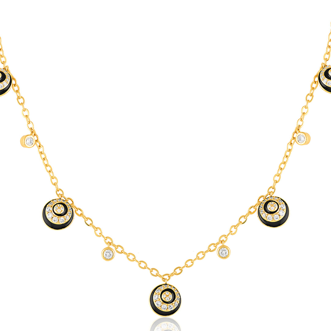 Solacea Charm Choker In 18Kt Gold Plated