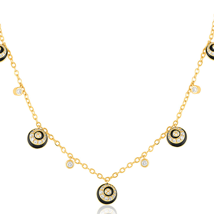 Solacea Charm Choker In 18Kt Gold Plated