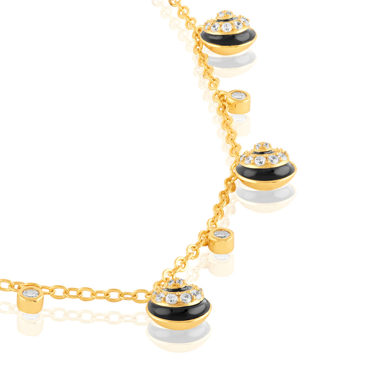 Solacea Charm Choker In 18Kt Gold Plated
