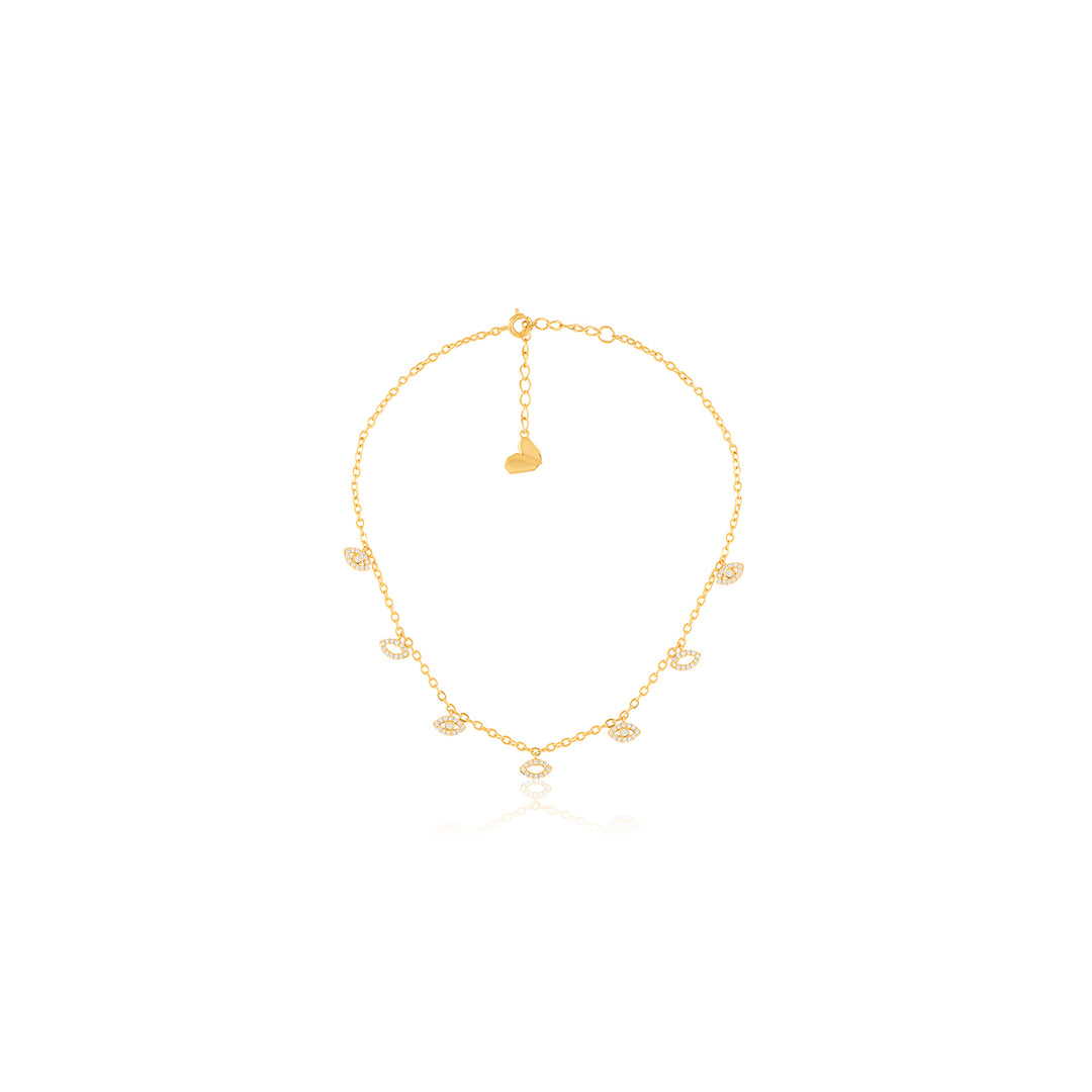 Lucentia Charm Choker In 18Kt Gold Plated