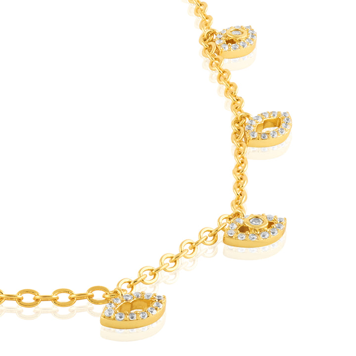 Lucentia Charm Choker In 18Kt Gold Plated