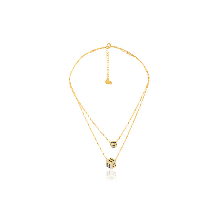 Dustelle Layered Necklace In 18Kt Gold Plated