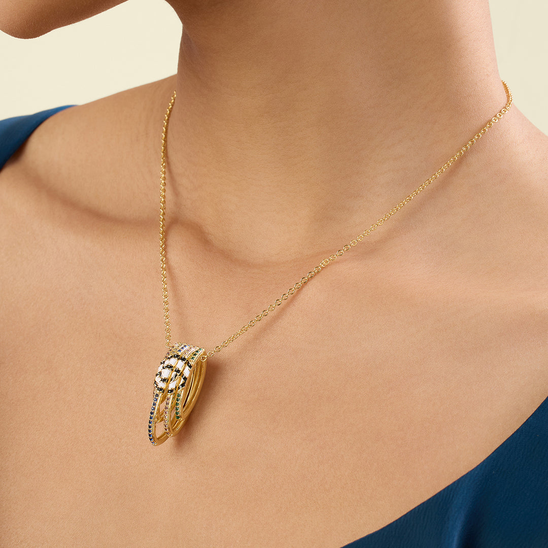 Visura Pendant Necklace In 18Kt Gold Plated