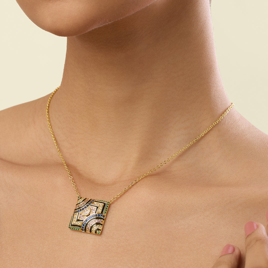 Vyntra Pendant Necklace In 18Kt Gold Plated