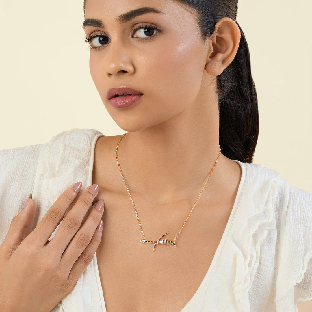 Hamsi Multi-coloured Pendant Necklace