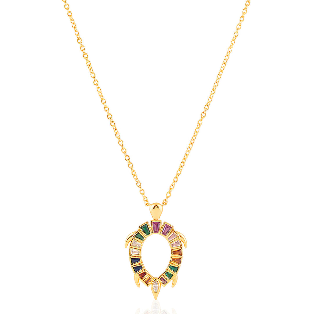 Koorma Multi-coloured Pendant Necklace