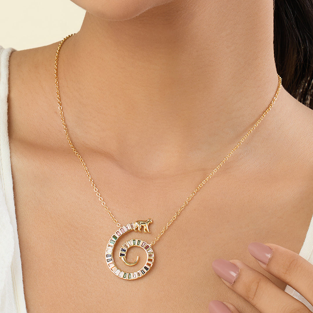 Vaanar Multi-coloured Pendant Necklace