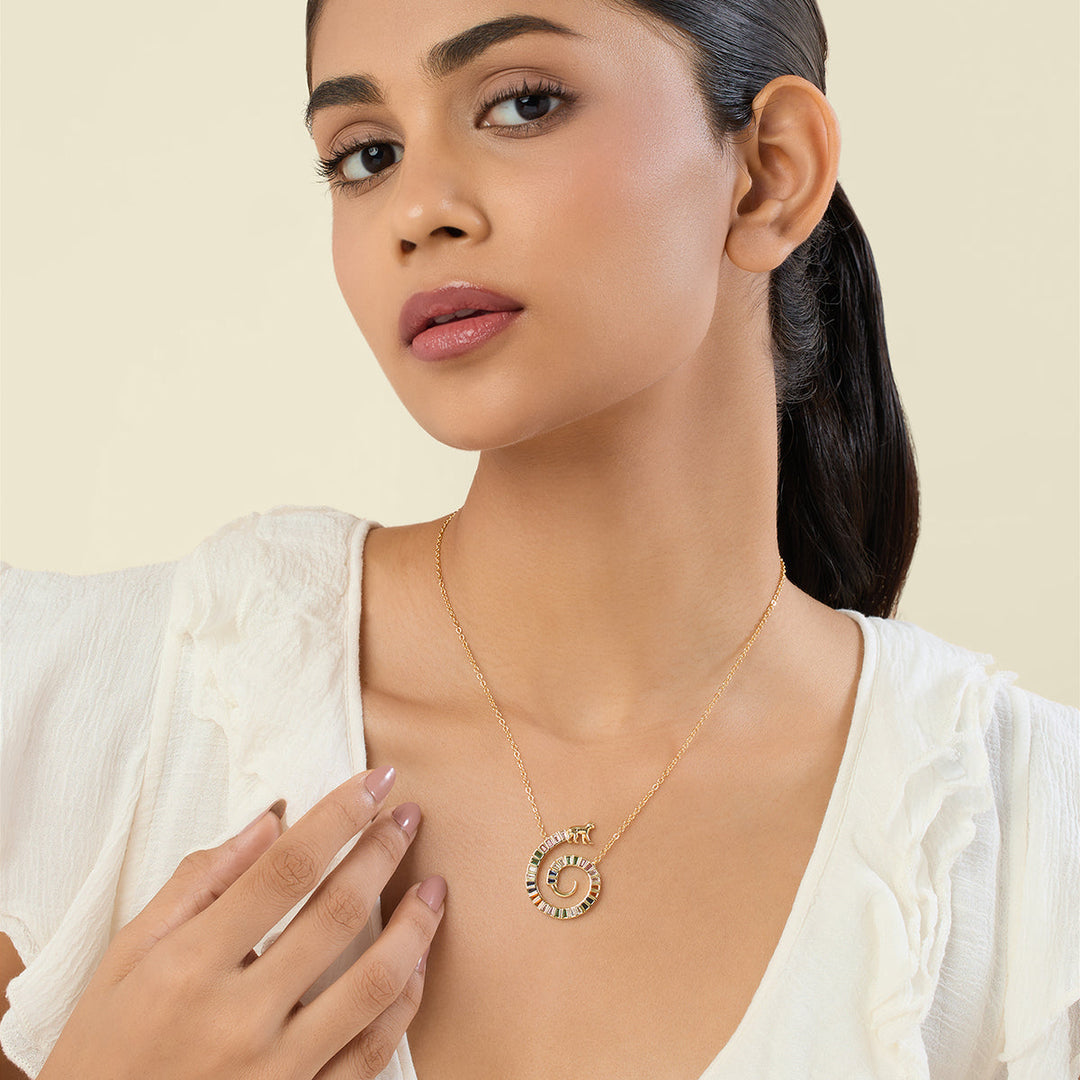 Vaanar Multi-coloured Pendant Necklace